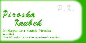 piroska kaubek business card